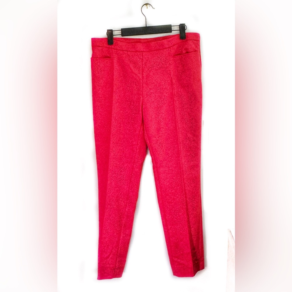 Akris Vibrant Red Straight Leg Pants, 10